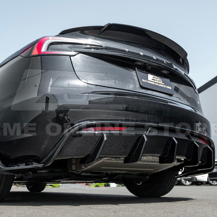 2024-Up Tesla Model 3 Performance Style Rear Bumper Diffuser Lip