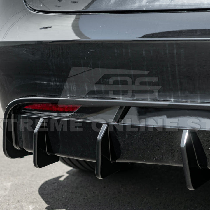 2024-Up Tesla Model 3 Performance Style Rear Bumper Diffuser Lip
