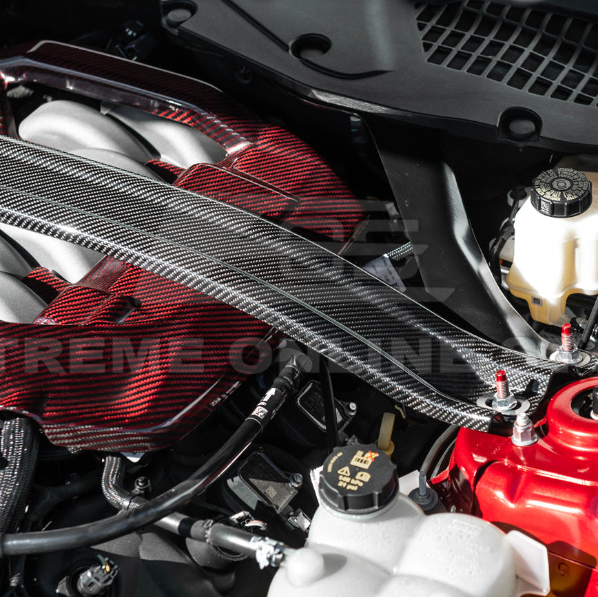 2024-Up Ford Mustang S650 Dark Horse Dry Carbon Fiber Engine Strut Brace Tower Bar