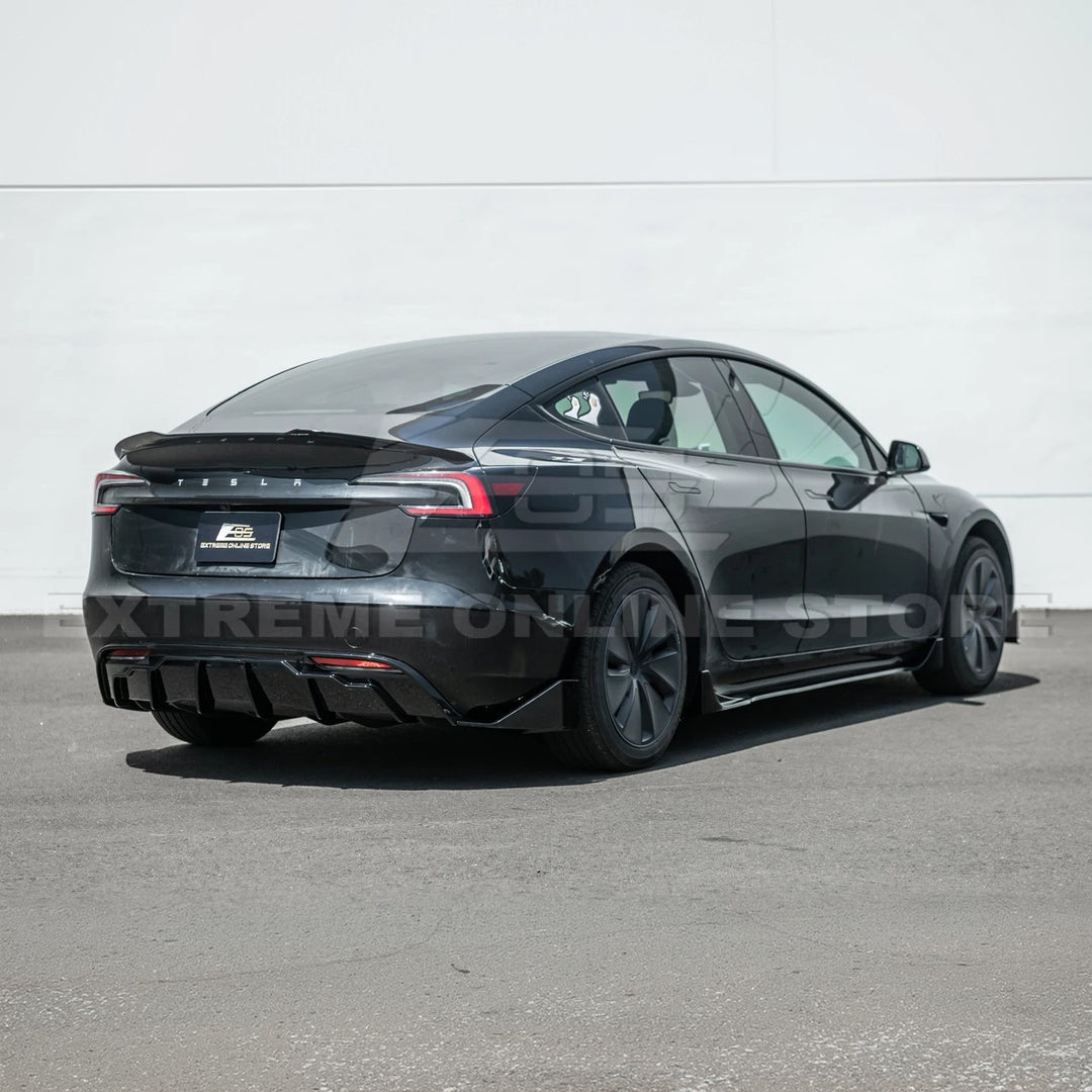 2024-Up Tesla Model 3 Track Style Rear Bumper Diffuser Lip