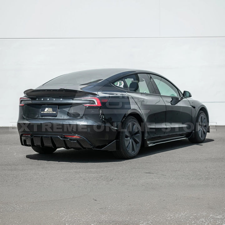 2024-Up Tesla Model 3 Track Style Rear Bumper Diffuser Lip