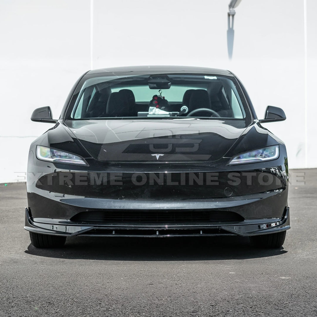 2024-Up Tesla Model 3 Track Style Front Lip Splitter