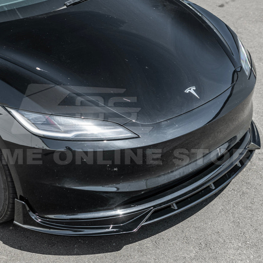 2024-Up Tesla Model 3 Track Style Front Lip Splitter