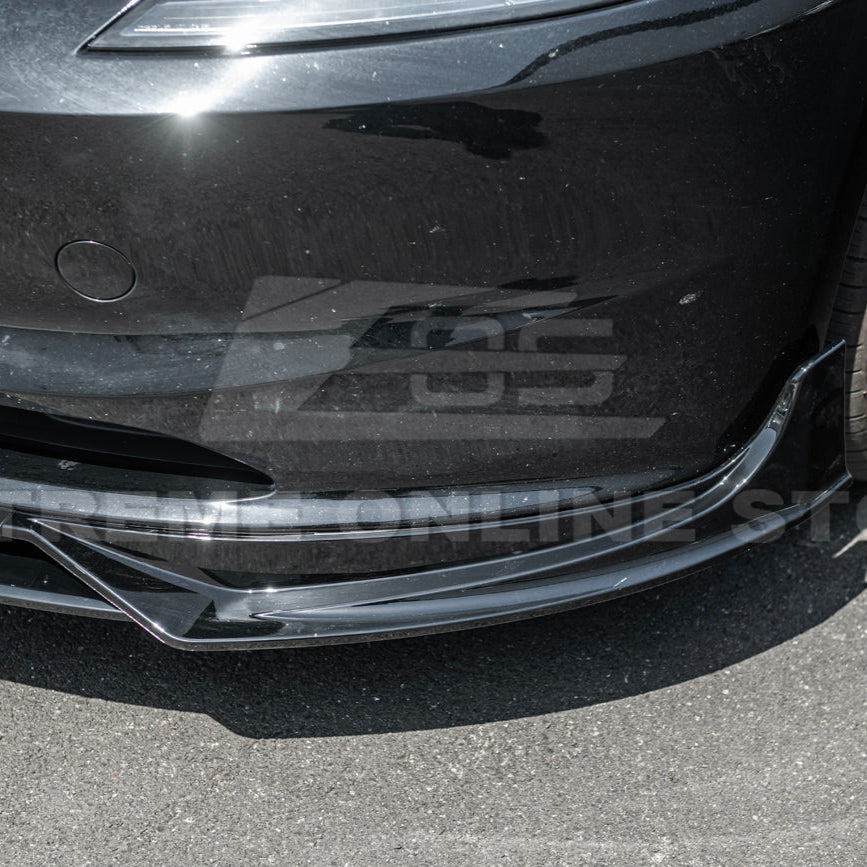 2024-Up Tesla Model 3 Track Style Front Lip Splitter