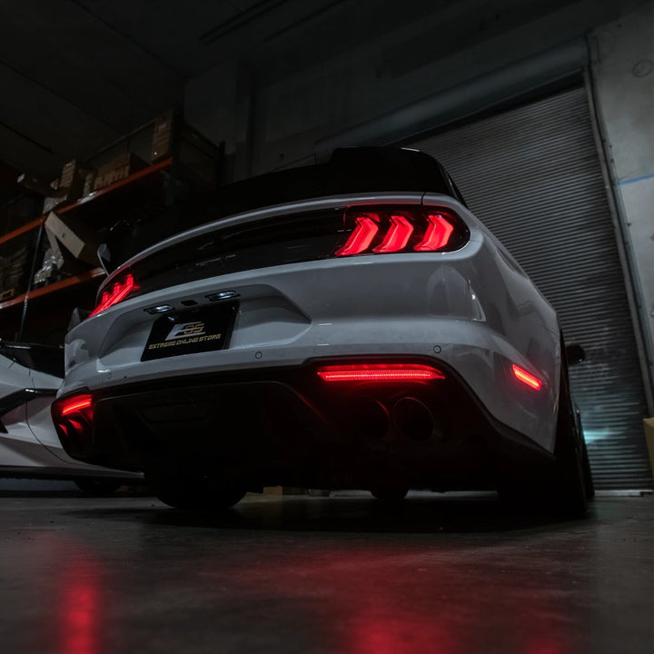 2018-23 Ford Mustang S550 | Rear Bumper Red LED Reflector Light Set