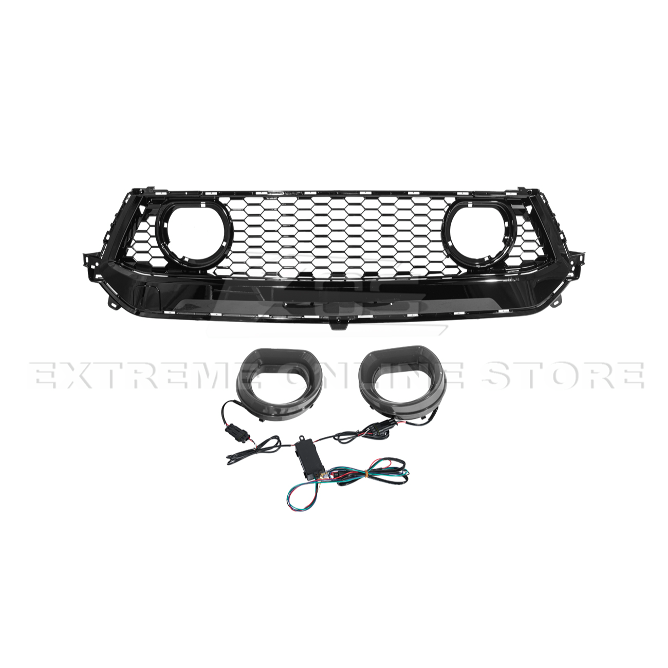 2024-Up Ford Mustang GTV Style Front Upper Grille LED Air Intakes