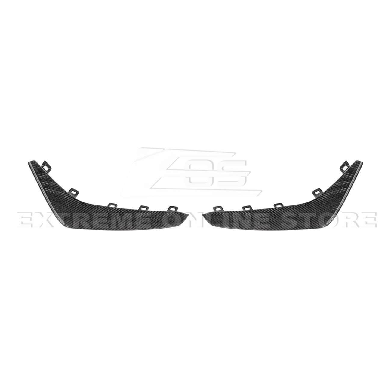 2020-Up Cadillac CT4-V Blackwing Front Lip Splitter & Carnards