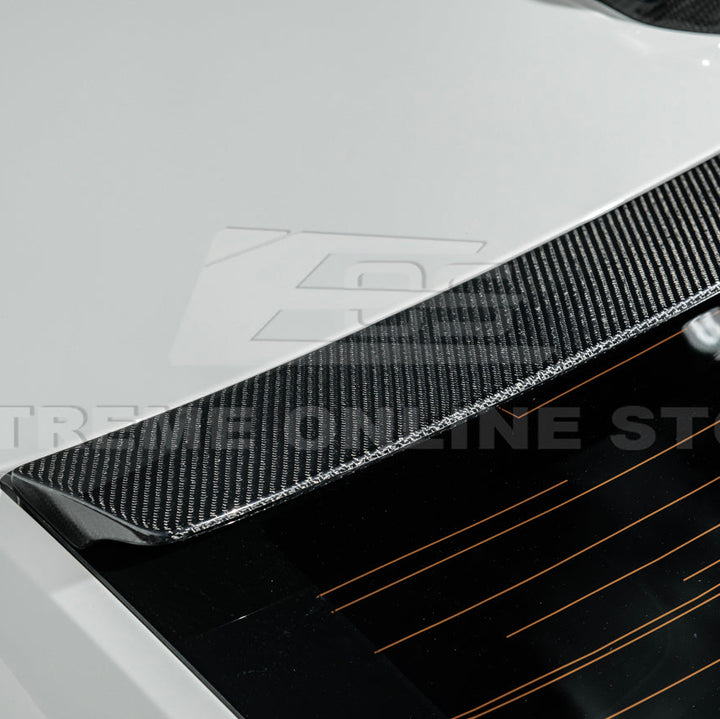 2020-Up Cadillac CT4 CT4-V | Carbon Fiber Rear Roof Top Window Spoiler Kit