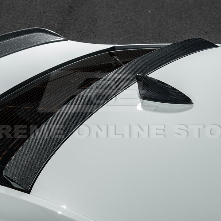 2020-Up Cadillac CT4 CT4-V | Carbon Fiber Rear Roof Top Window Spoiler Kit