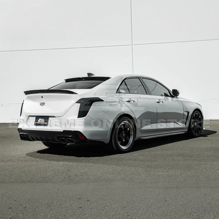 2020-Up Cadillac CT4 CT4-V | Carbon Fiber Rear Roof Top Window Spoiler Kit