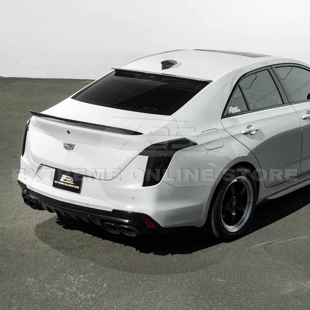 2020-Up Cadillac CT4 CT4-V | Carbon Fiber Rear Roof Top Window Spoiler Kit