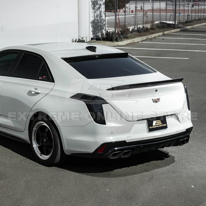2020-Up Cadillac CT4 CT4-V | Carbon Fiber Rear Roof Top Window Spoiler Kit