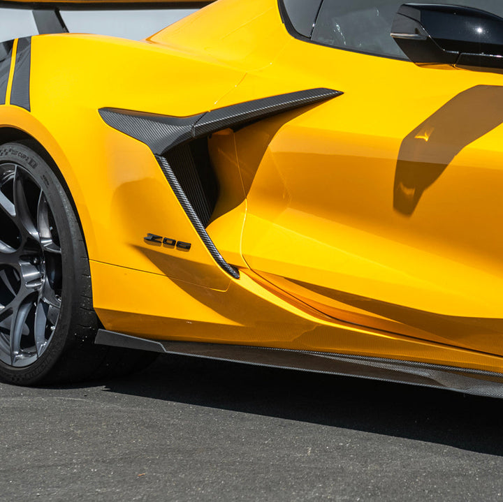 Corvette C8 Z06 CARBON FIBER Replacement Side Fender Vent Door Garnish
