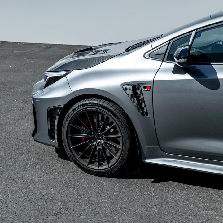 2025-Up Toyota GR Corolla Carbon Fiber Factory Style Front Bumper Side Vent Garnishes