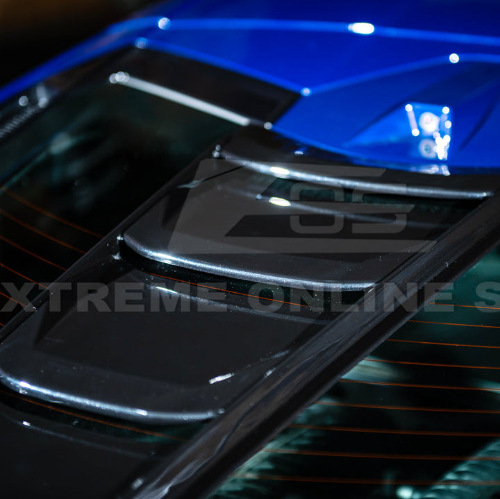 Corvette C8 | ZR1 Style CARBON FLASH Rear Window Vent Louver Cover
