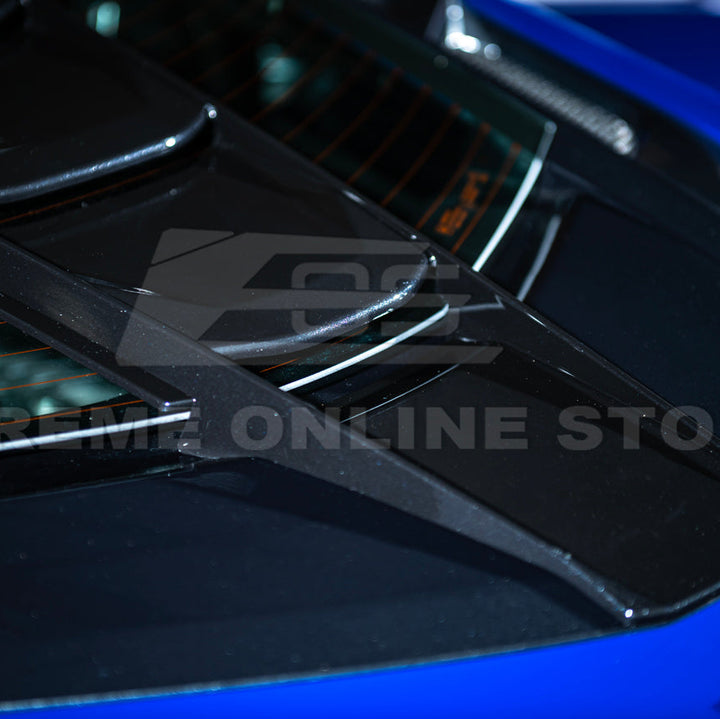 Corvette C8 | ZR1 Style CARBON FLASH Rear Window Vent Louver Cover