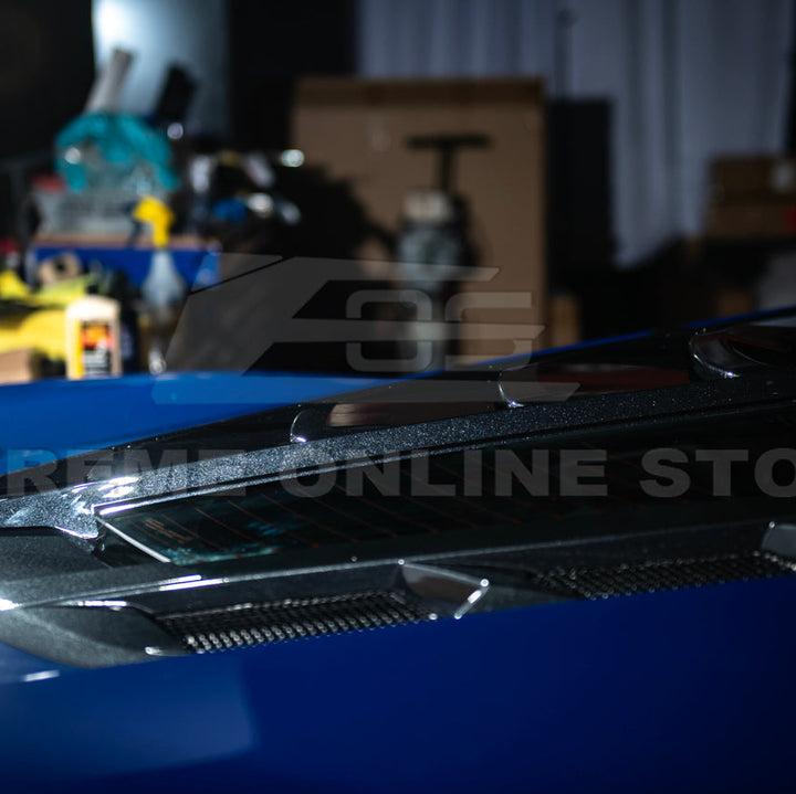 Corvette C8 | ZR1 Style CARBON FLASH Rear Window Vent Louver Cover