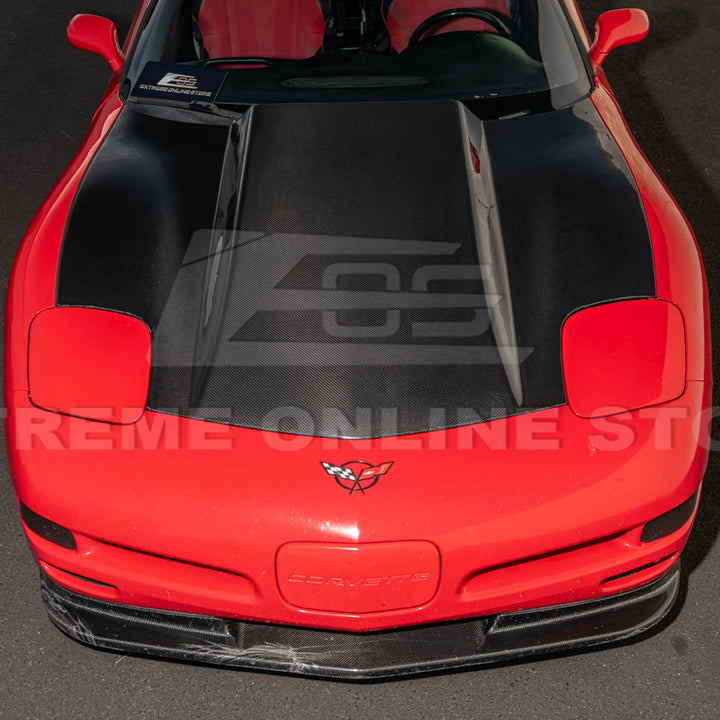 Corvette C5 Front Cow Vented Hood Cover
