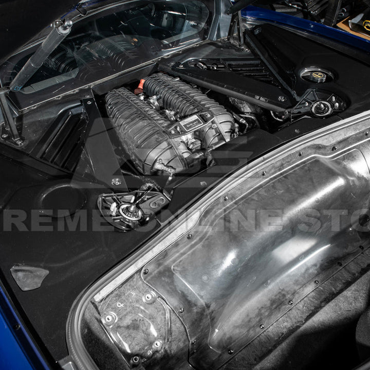 Corvette C8 DRY CARBON FIBER Coupe Engine Bay Panel Cover (3-Pieces Version)