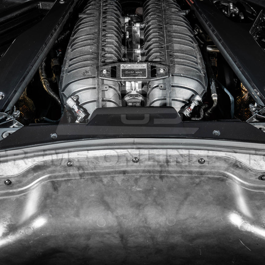 Corvette C8 DRY CARBON FIBER Coupe Engine Bay Panel Cover (3-Pieces Version)