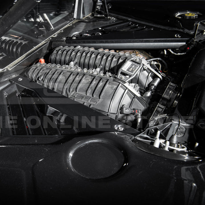Corvette C8 DRY CARBON FIBER Coupe Engine Bay Panel Cover (3-Pieces Version)