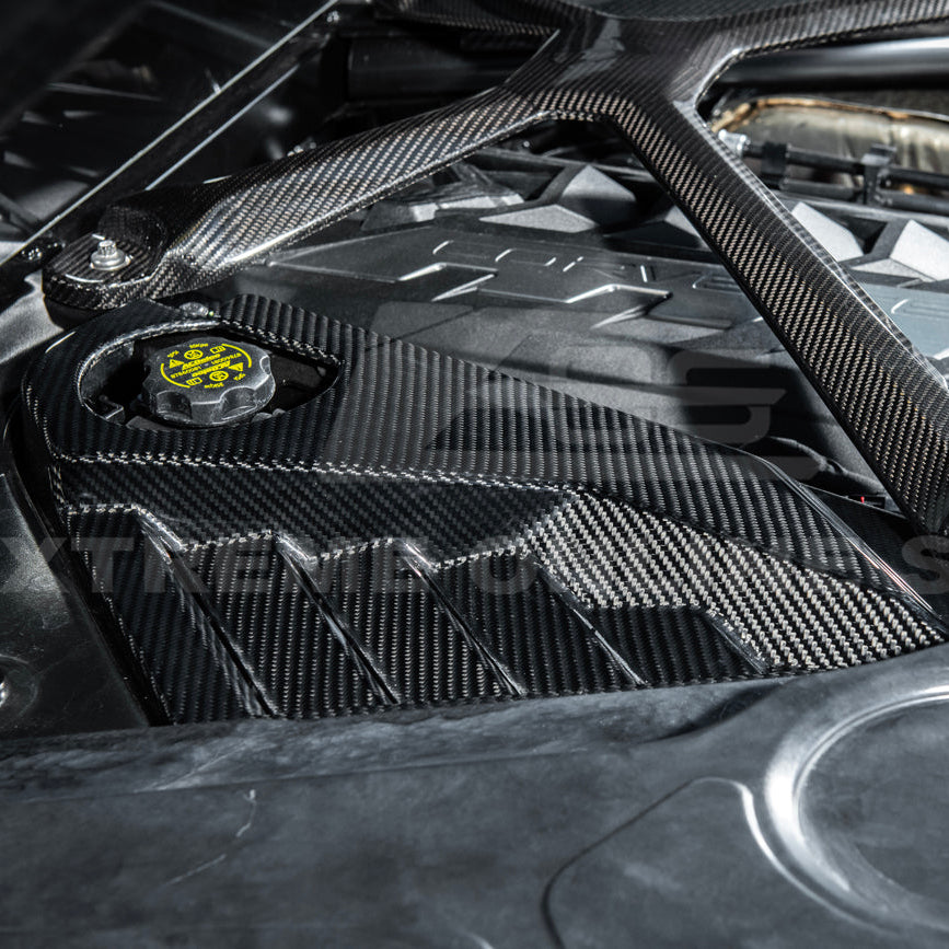 2024-Up Corvette C8 E-Ray Coupe | Factory Style Dry CARBON FIBER Engine Bay Panel