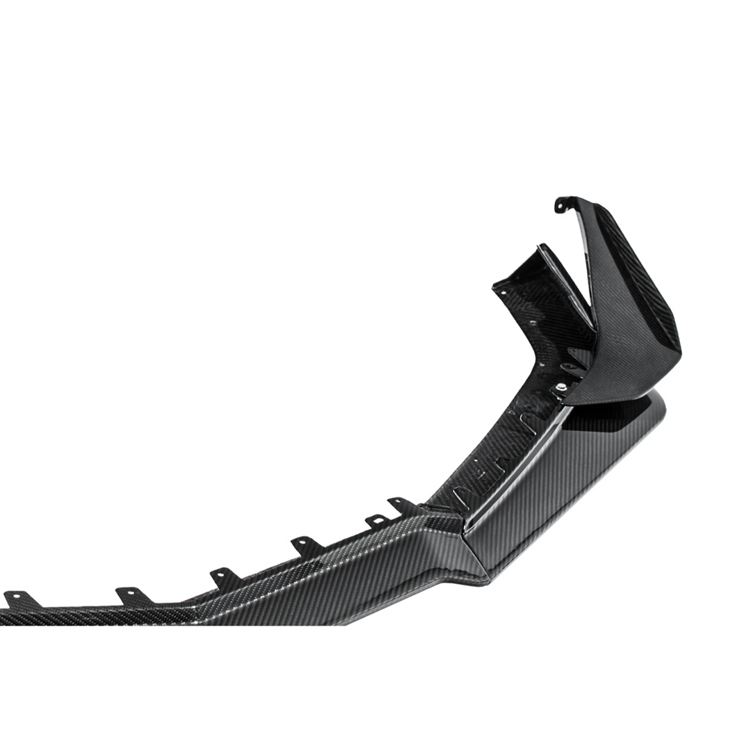 2023-Present Corvette C8 Z06 / E-Ray | Z07 Extended DRY CARBON FIBER Front Lip Splitter &amp; No-Drill Canards