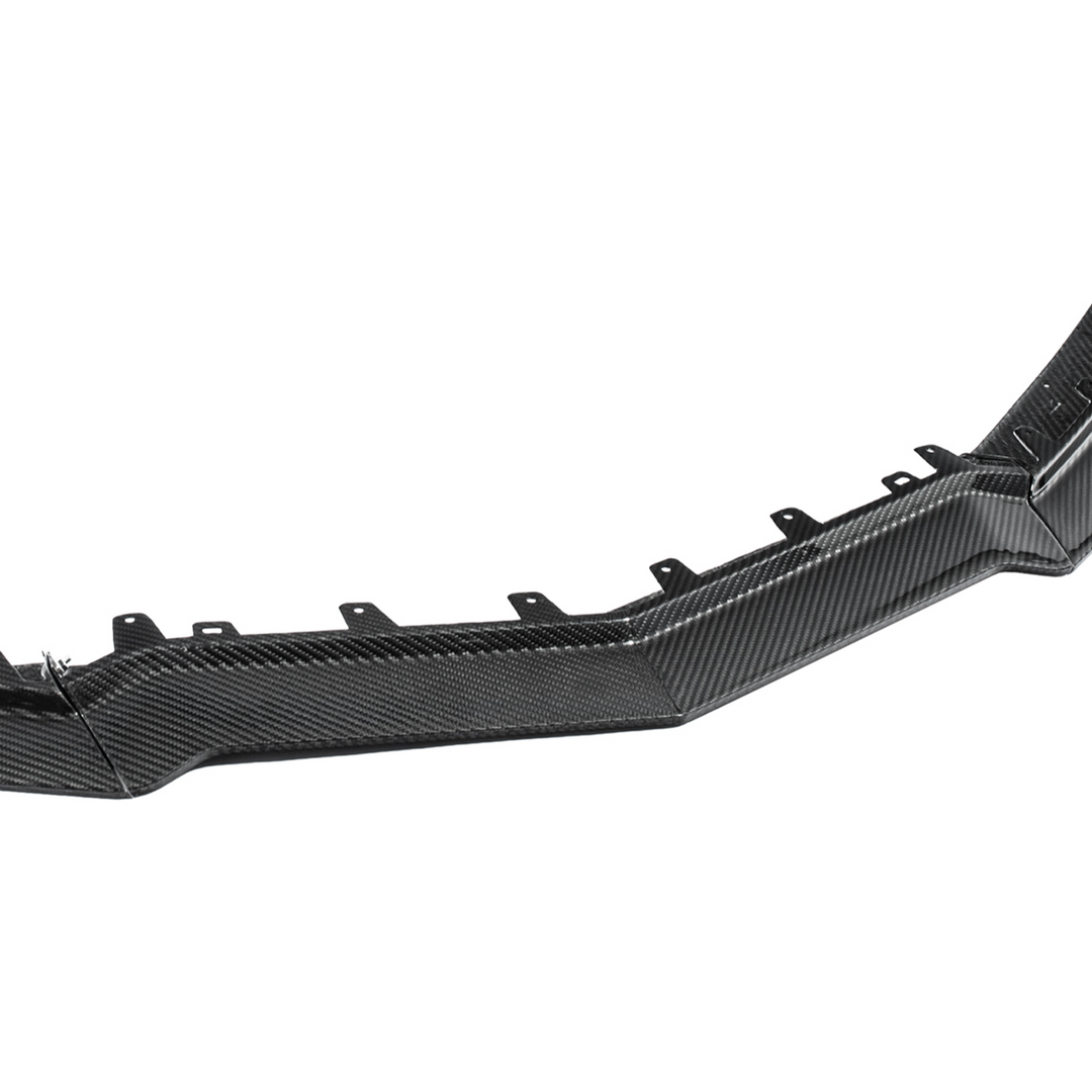 2023-Present Corvette C8 Z06 / E-Ray | Z07 Extended DRY CARBON FIBER Front Lip Splitter &amp; No-Drill Canards
