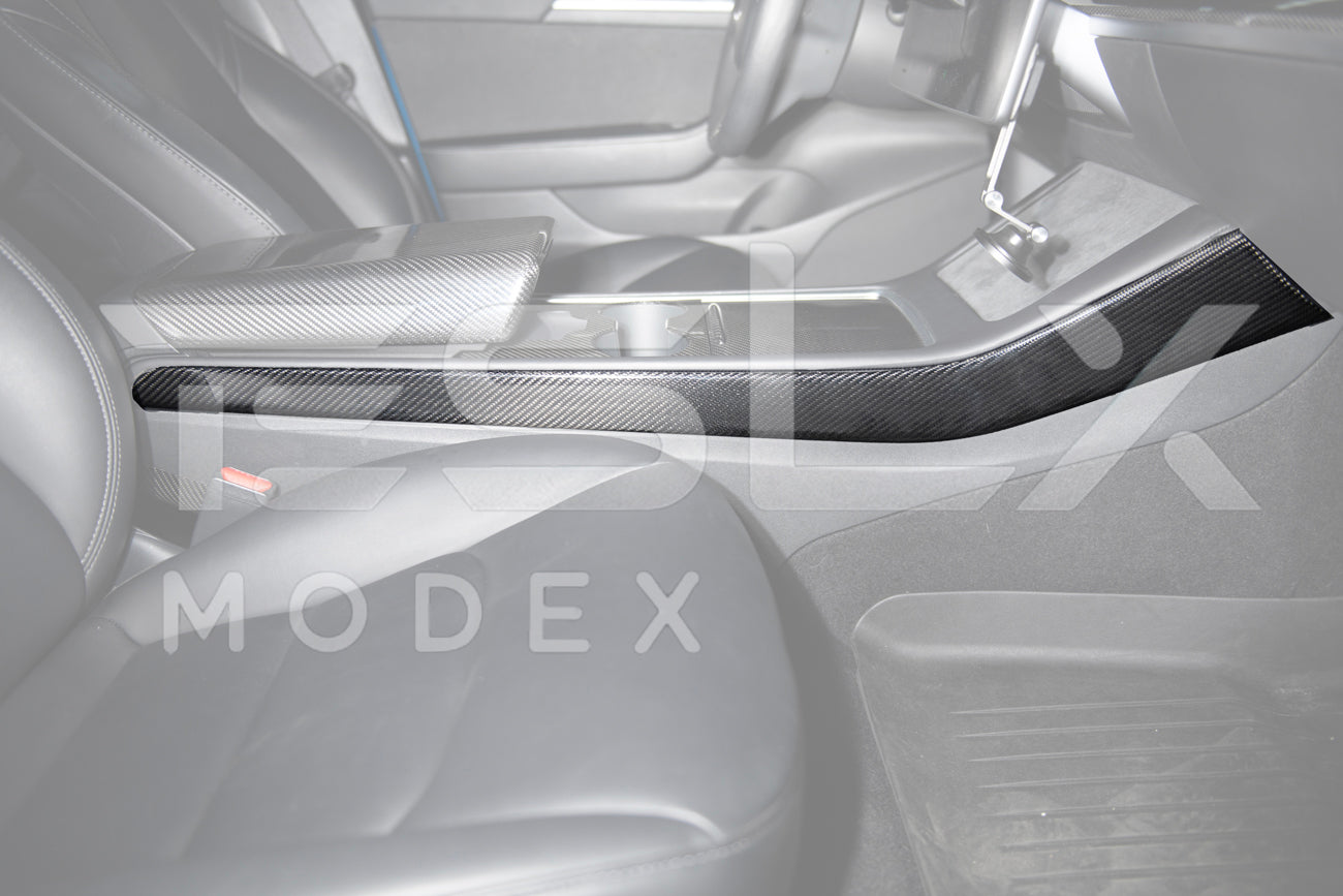 2020-Up Tesla Model 3 & Y Carbon Fiber Interior Center Console Shift Sides