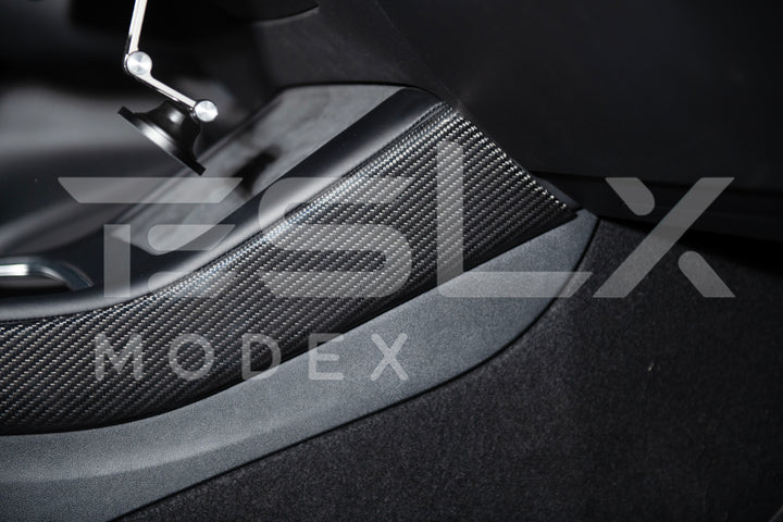 2020-23 Tesla Model 3 &amp; 20-25Y Carbon Fiber Interior Center Console Shift Sides