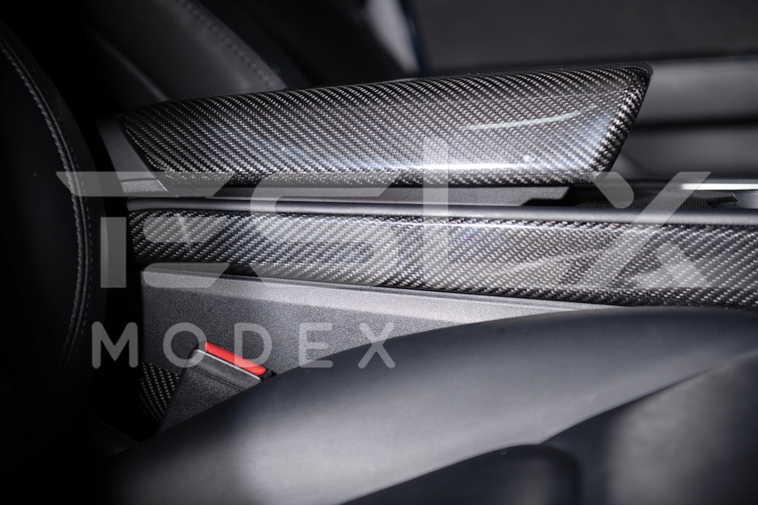 2020-23 Tesla Model 3 &amp; 20-25Y Carbon Fiber Interior Center Console Shift Sides