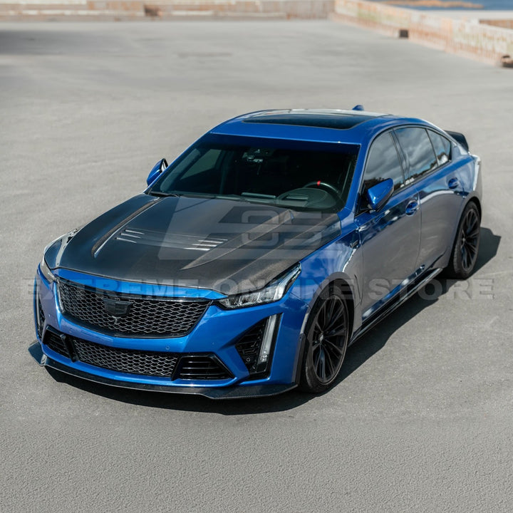 2020-Up Cadillac CT5 V | Blackwing CARBON FIBER Front Bumper Hood Vented Cover
