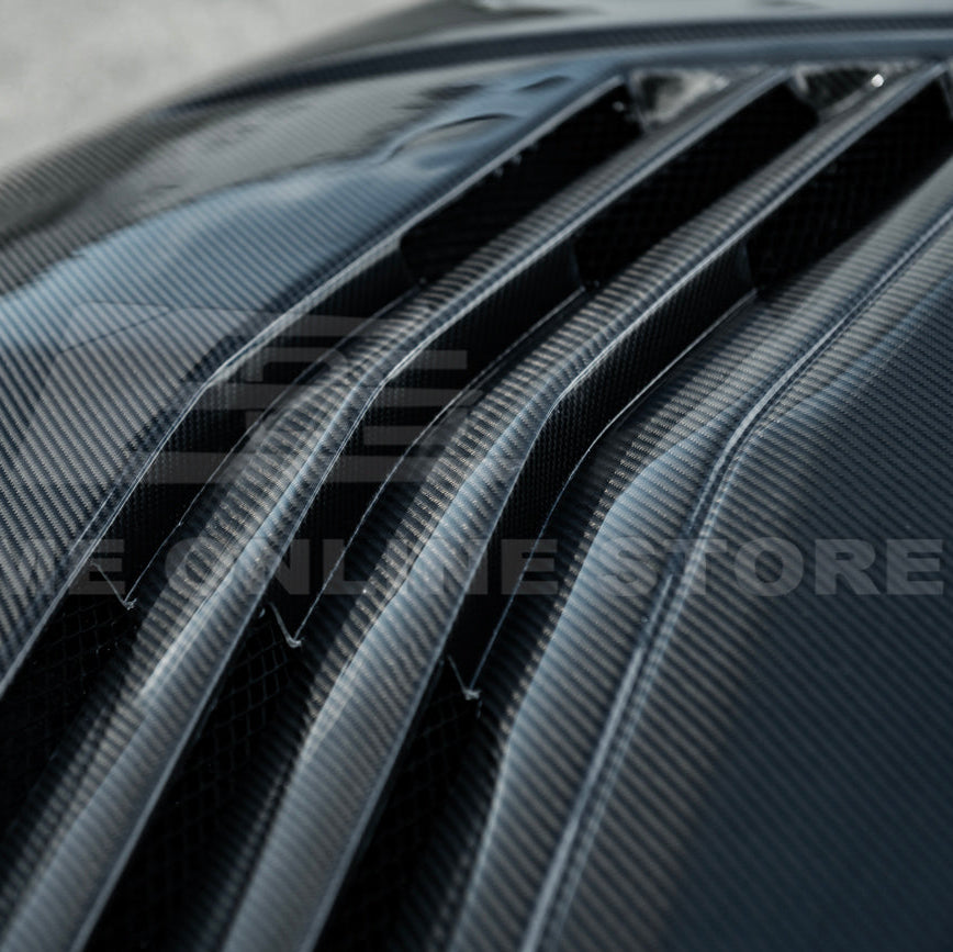 2020-Up Cadillac CT5 V | Blackwing CARBON FIBER Front Bumper Hood Vented Cover