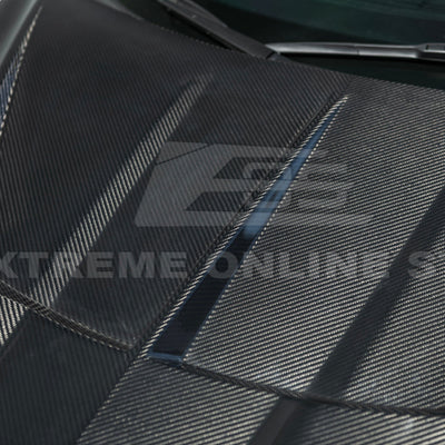 Corvette C8 Models EOS Performance Track Style Double Sided Dry Carbon Fiber Front Hood