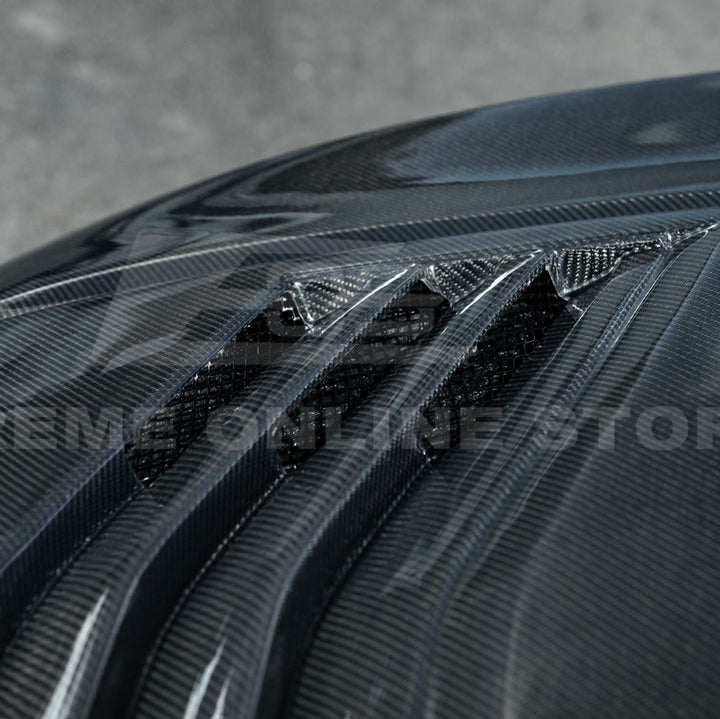 2020-Up Cadillac CT5 V | Blackwing CARBON FIBER Front Bumper Hood Vented Cover