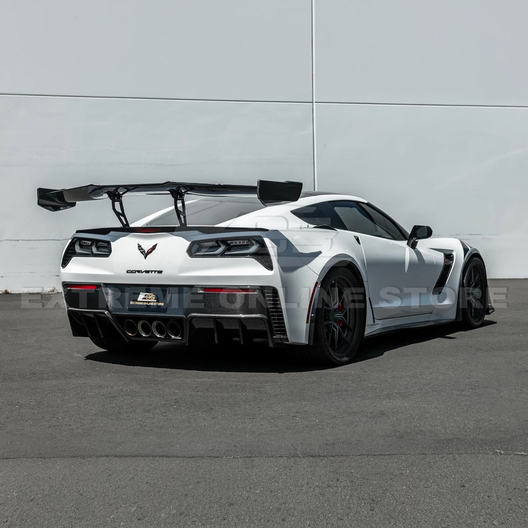 Corvette C7 ZR1 ZTK Conversion Extended High Wing With Wing Riser