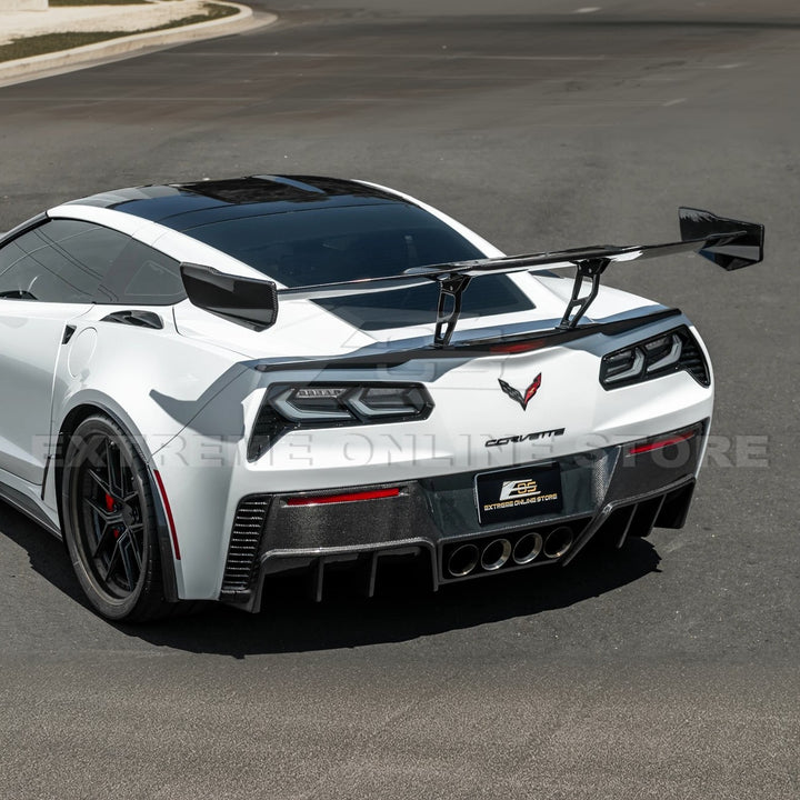 Corvette C7 ZR1 ZTK Conversion Extended High Wing With Wing Riser