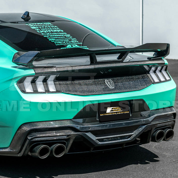 2024-Up Ford Mustang S650 Dark Horse Style DRY CARBON FIBER Rear Bumper Diffuser