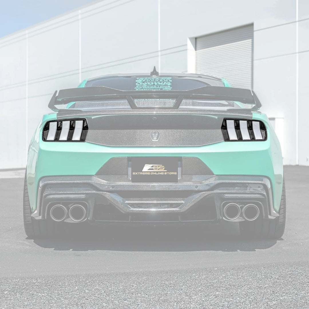 2024+ Ford Mustang DRY CARBON FIBER Tail Light Cover