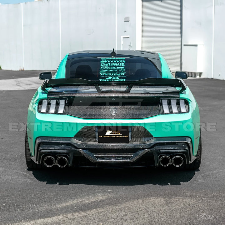 2024-Up Ford Mustang S650 Dark Horse Style DRY CARBON FIBER Rear Bumper Diffuser