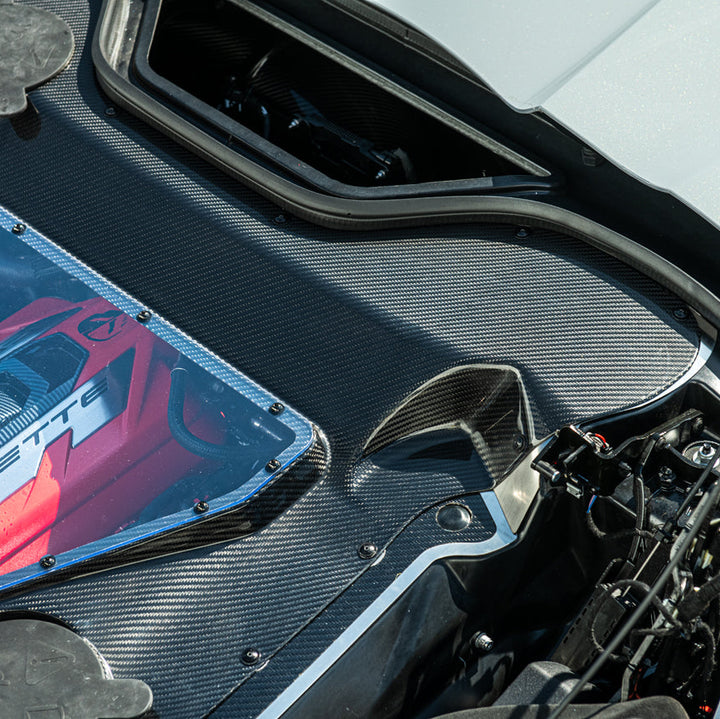 Corvette C8 E-Ray Convertible CARBON FLASH Engine Bay Panel Clear Cover