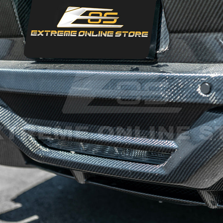 2024-Up Ford Mustang S650 Dark Horse Style DRY CARBON FIBER Rear Bumper Diffuser