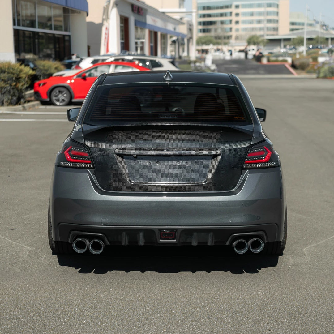 2015-2021 Subaru WRX &amp; WRX STI | JDM Carbon Fiber Rear Trunk with Integrated Ducktail Spoiler Wing