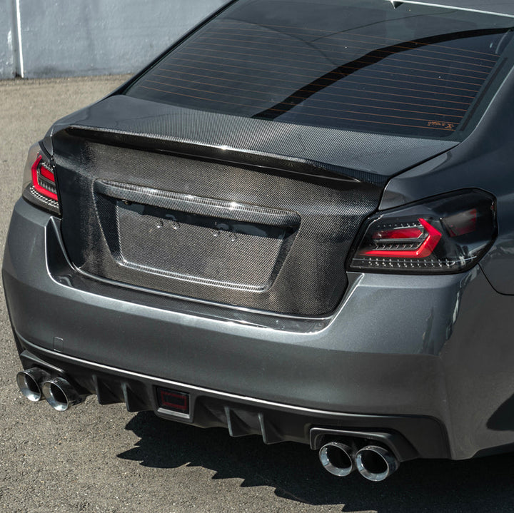 2015-2021 Subaru WRX &amp; WRX STI | JDM Carbon Fiber Rear Trunk with Integrated Ducktail Spoiler Wing