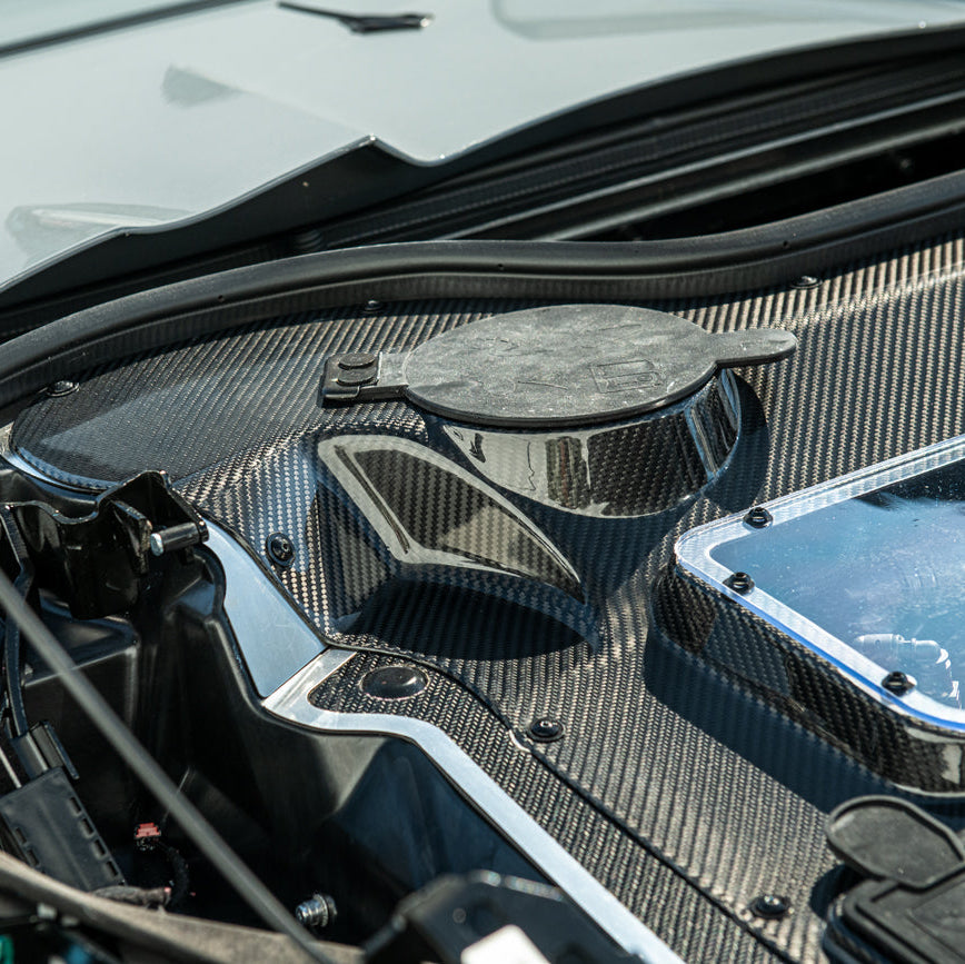Corvette C8 E-Ray Convertible CARBON FLASH Engine Bay Panel Clear Cover