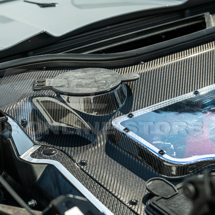 Corvette C8 HTC DRY Carbon Fiber Engine Bay Panel Cover