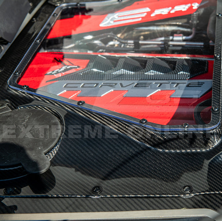 Corvette C8 HTC DRY Carbon Fiber Engine Bay Panel Cover