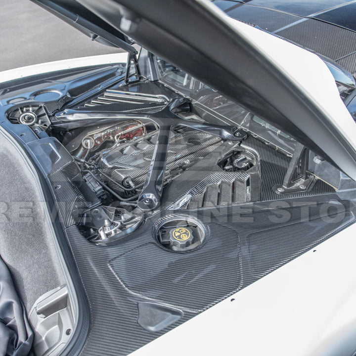 Chevrolet Corvette C8 DRY CARBON FIBER Engine Bay Corner Vent Cover