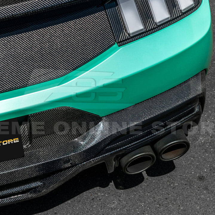 2024-Up Ford Mustang S650 Dark Horse Style DRY CARBON FIBER Rear Bumper Diffuser