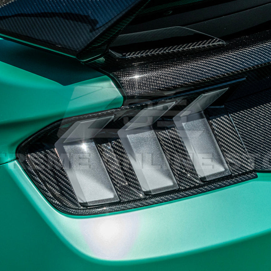 2024+ Ford Mustang DRY CARBON FIBER Tail Light Cover